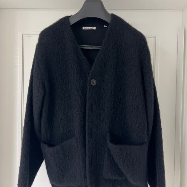 [44] 아워레가시 모헤어 가디건 블랙