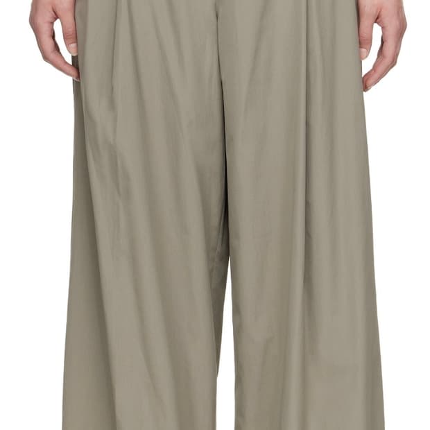 드리스 반 노튼 25SS 와이드 플리츠 슬랙스 그레이