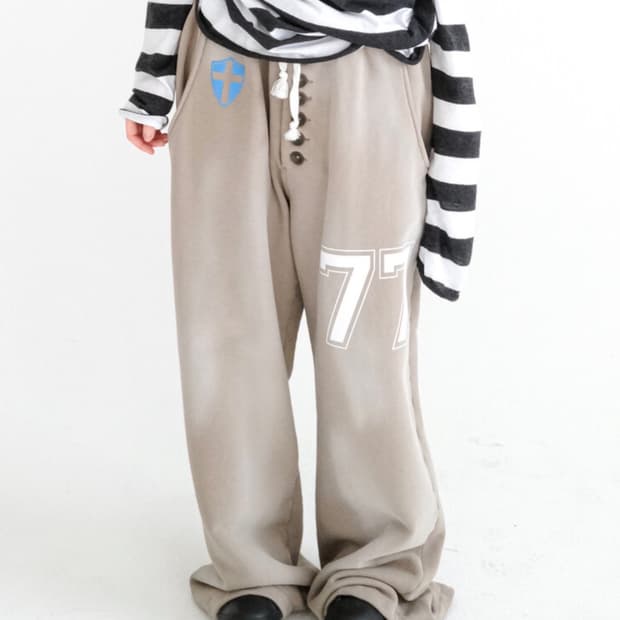 샵페어리 button sweatpants cocoa 스웻팬츠 코코아