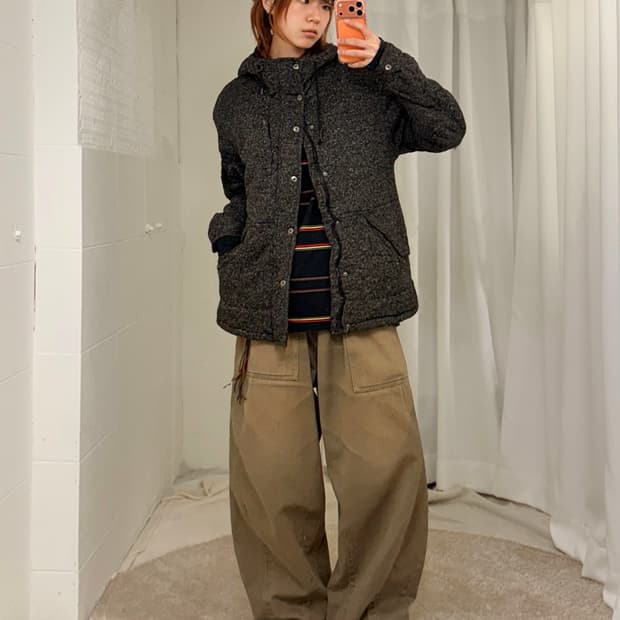 스투시 스트라이프 롱슬리브 아메카지 스트릿 코디 세트