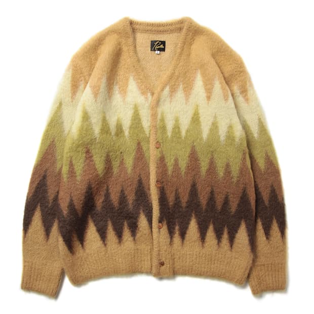 니들스 Needles 모헤어 가디건 지그재그 L