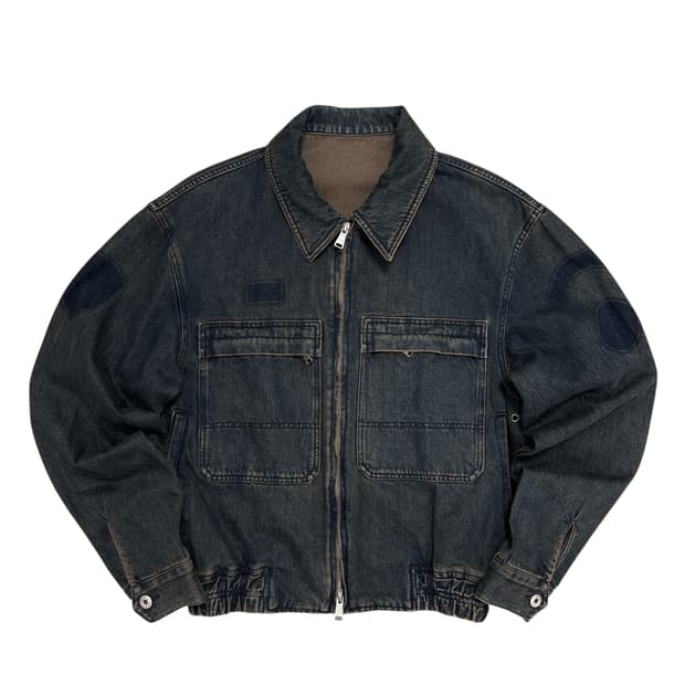 쿠어 틴트 투웨이 집업 데님자켓(M)