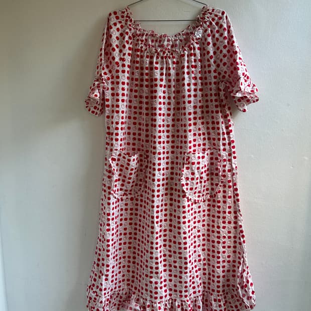 사과 잠옷 원피스 