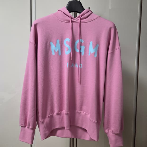 MSGM 오버사이즈 후드티 핑크