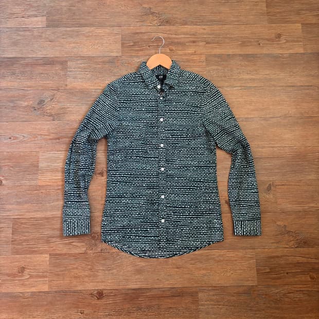 H&M 슬림핏 XS 슬렌더 셔츠 화려한 패턴 HM