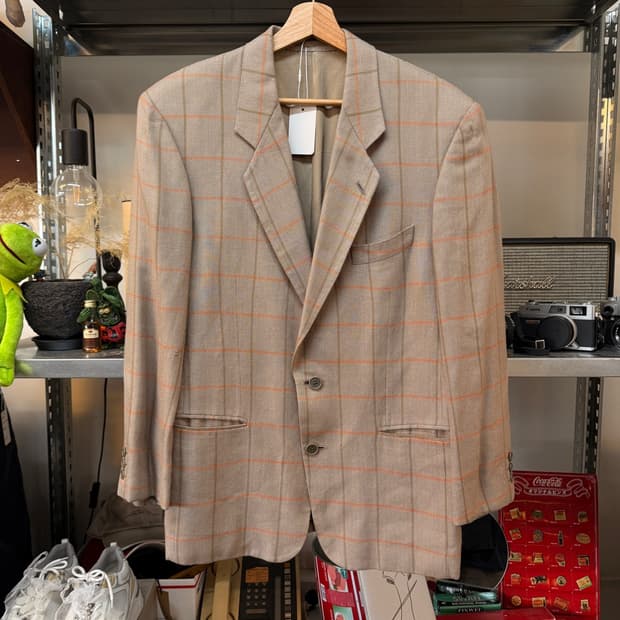  엠포리오 아르마니  MADE IN JAPAN  스퀘어 패턴 블레이저