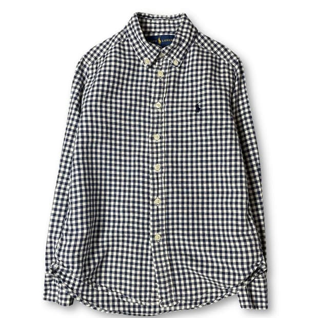 폴로 랄프로렌 블루 체크 긴팔 셔츠 S(8)