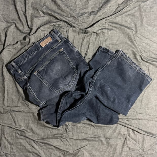 Faded Dark Indigo Denim Jeans