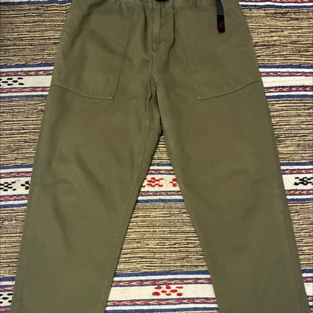 (M~L)그라미치 퍼티그 루즈 테이퍼드팬츠 올리브 카키