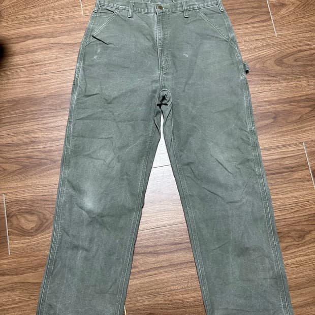 OG 빈티지 칼하트 카펜터 워크팬츠 B11 모스그린