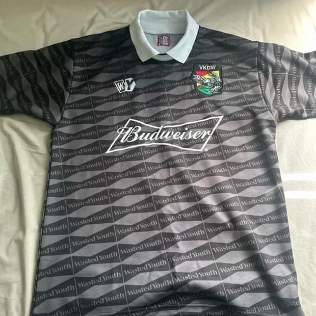 (L) 웨이스티드유스x버드와이저 사커셔츠 반팔 티셔츠