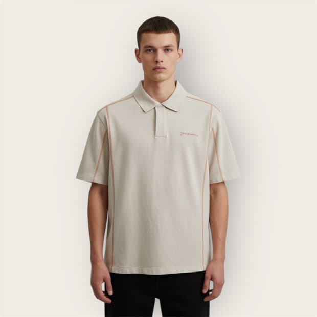 L/ 자크뮈스 바닐라 심 디테일 폴로 반팔