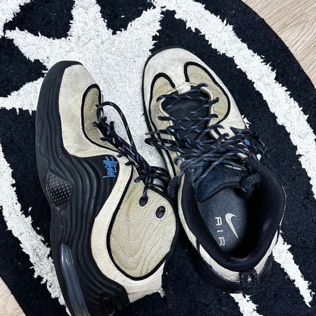 나이키 x 스투시 에어 페니 2 라탄 앤 라임스톤