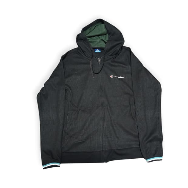 챔피온 매쉬 로고 자수 후드 집업 