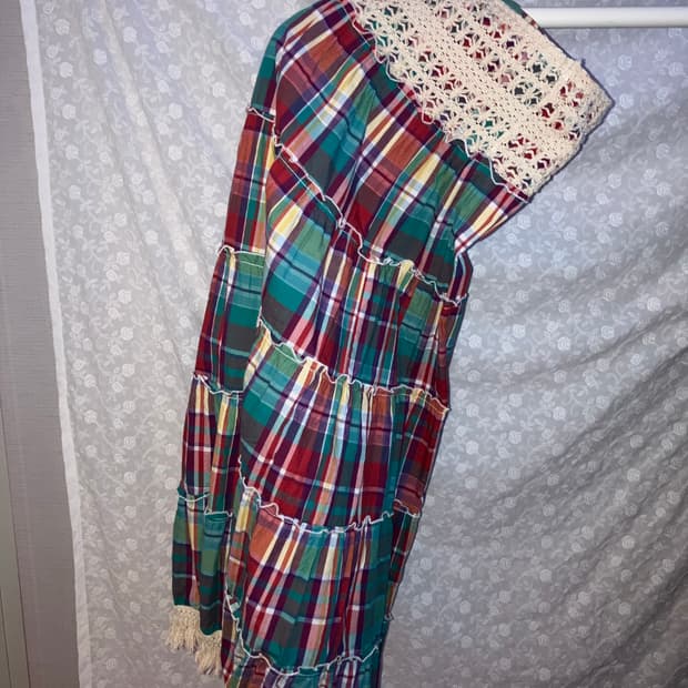 💌 Crochet Check Patch Skirt.