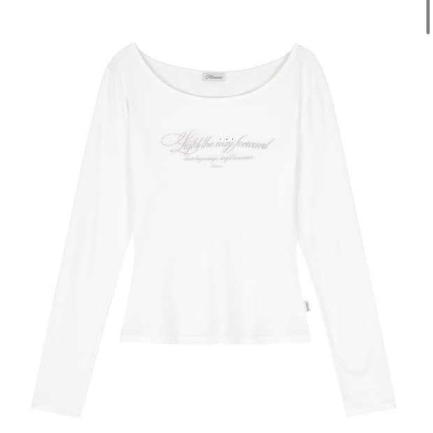 (미개봉)클리시어 클린 클럽 레터 탑 화이트