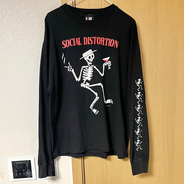 90s 빈티지 밴드티 반팔 티셔츠 / social distortion