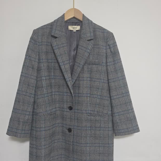 athé vanessabruno 울 체크 자켓 36(55)