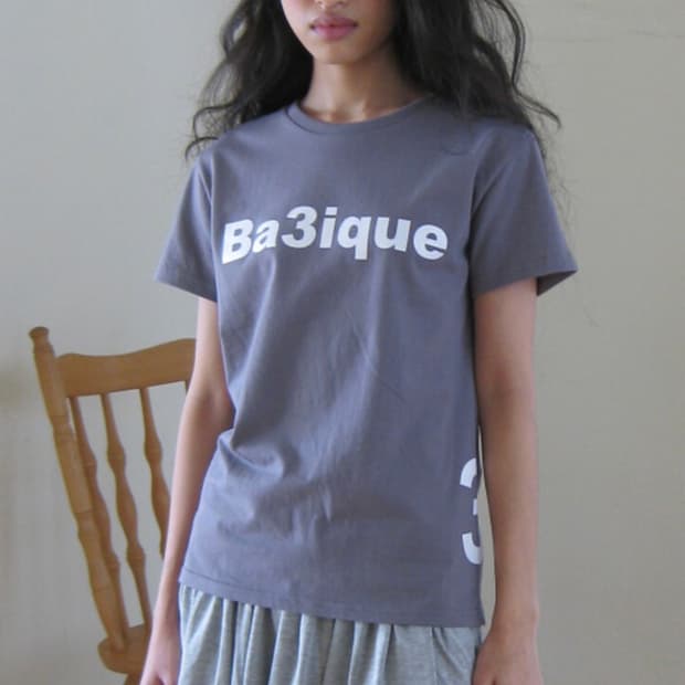 샵페어리  petit logo t-shirt (deep grey)