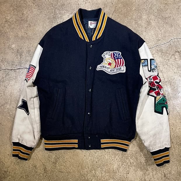 드림보이 패치워크 바시티 자켓