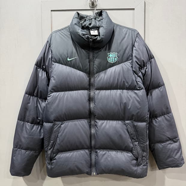 S 나이키 FC바르셀로나 축구팀 덕다운 패딩 자켓
