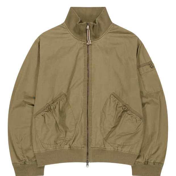 DUSTY COTTON BOMBER JACKET BEIGE