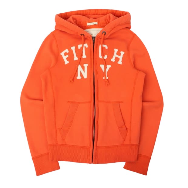 아베크롬비 오렌지 아치로고 후드집업