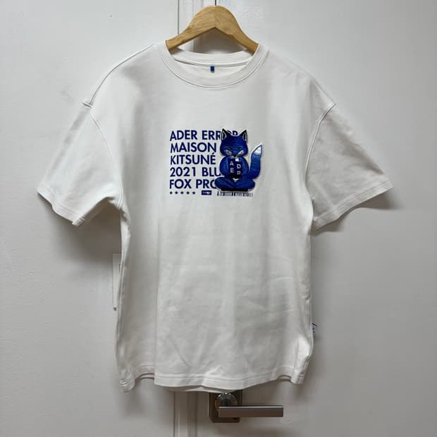 메종키츠네 X 아더에러 2021 블루폭스 티셔츠 A1