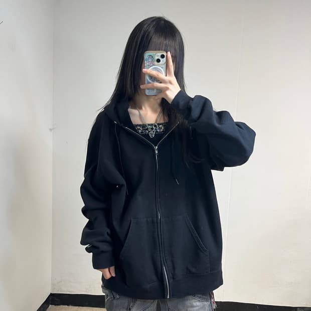 Champion Black Zip-Up Hoodie