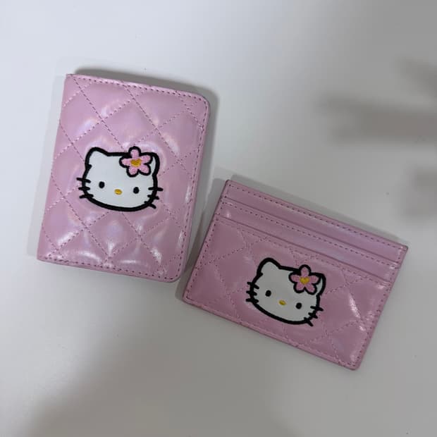 (일괄) 키티 퀼팅 반지갑, 카드지갑