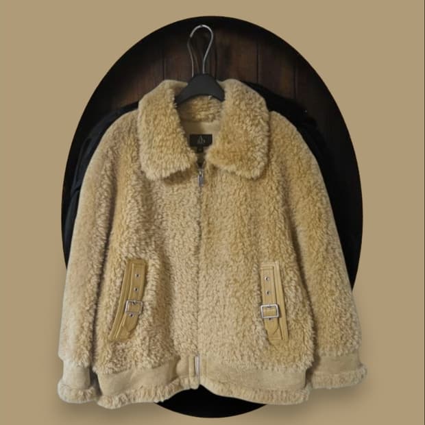 A&D ATELIER 울 100% 램스킨 양모자켓 55