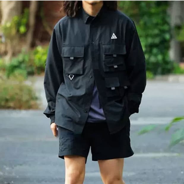 나이키 ACG 디베스테이션 트레일 워크 셔츠 블랙 xxl