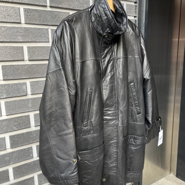 90s genuine lambskin 양가죽 미디 자켓