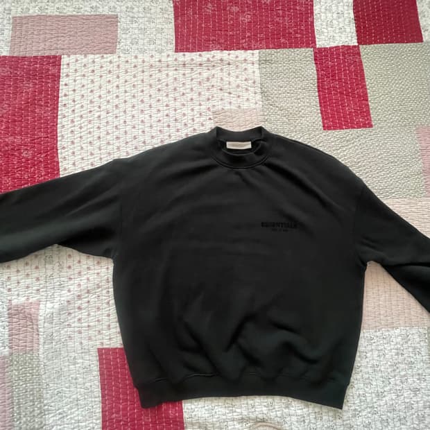 피오갓 에센셜 맨투맨 XL 코어컬렉션 블랙