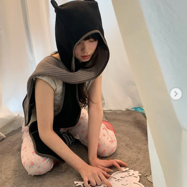 샵페어리 머플러 블랙