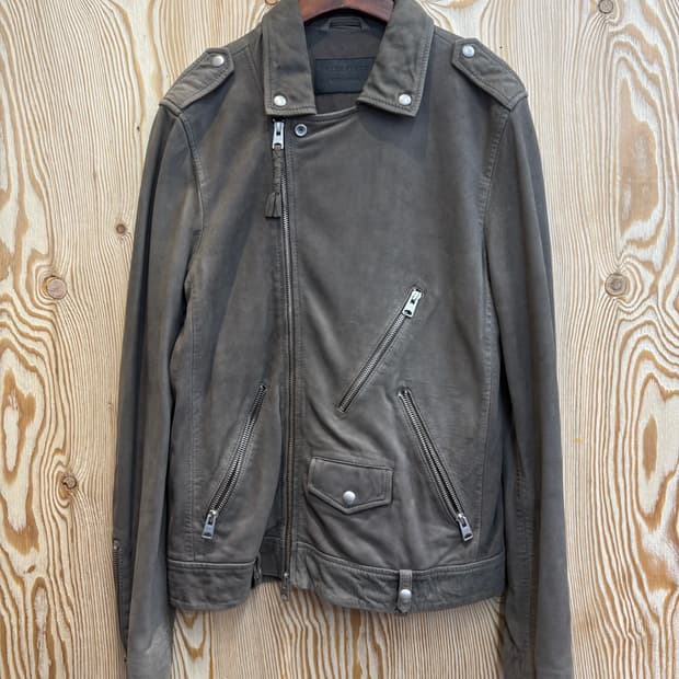 올세인츠 램스킨 밀로 바이커 자켓