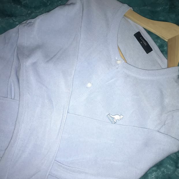 캉골 우먼스 에센셜 가디건 1899 라이트블루 m