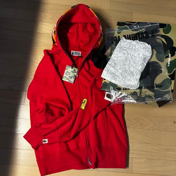 베이프 샤크 후드 새상품