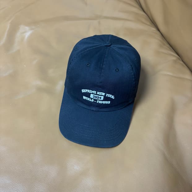 슈프림 6패널 볼캡 모자 24ss 뉴욕 아크 블랙
