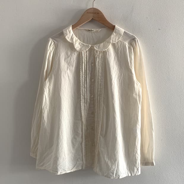 (Vintage)Lace Collar Blouse Shirts