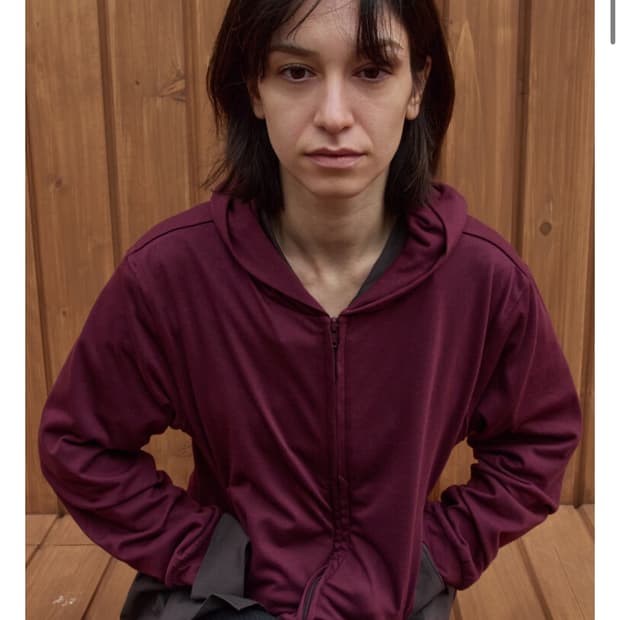 머듈 라운지 후드집업 버건디