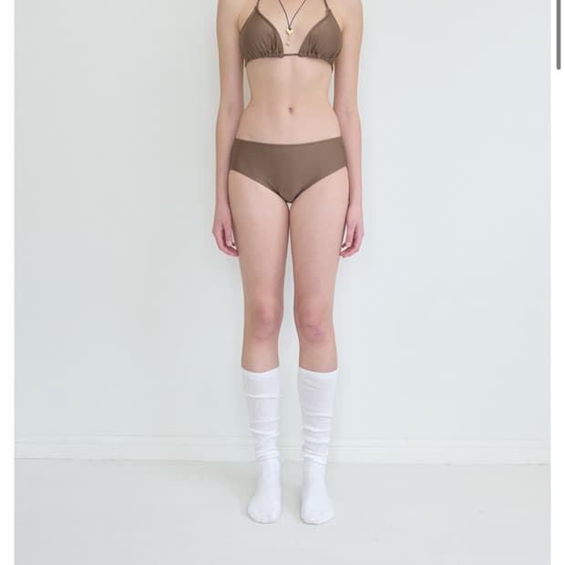 파이시스 Solid Triangle Bikini_Brown S