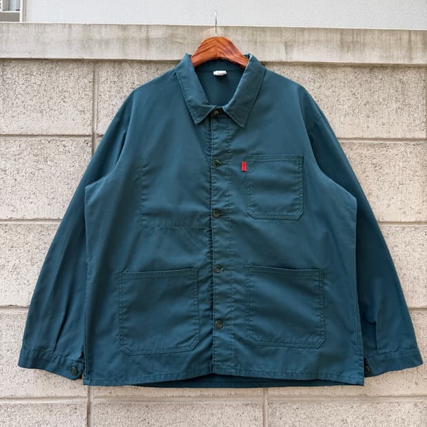 2000s TEAL GREEN FRENCH WORK 그린프렌치워크자켓