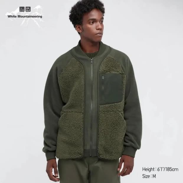유니클로 화이트마운티어링 플리스 자켓_L
