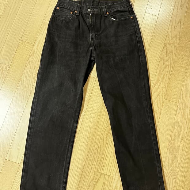 리바이스 550 블랙 데님 청바지 32사이즈