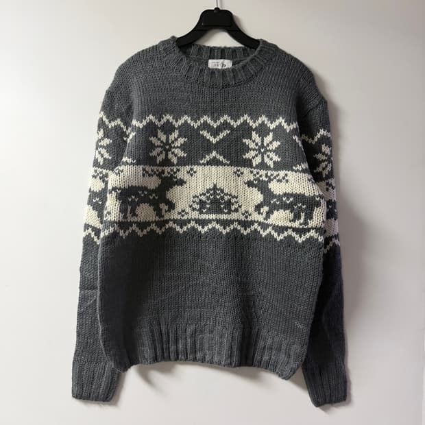 새상품 남자 노르딕 니트 (차콜)