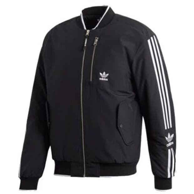 아디다스 블랙 트레포일 봄버 자켓 L