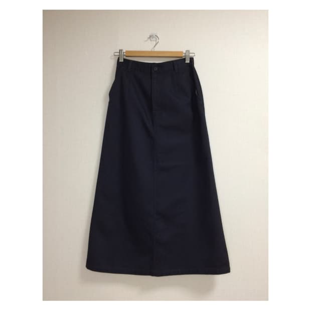 빈티지 네이비 롱 스커트