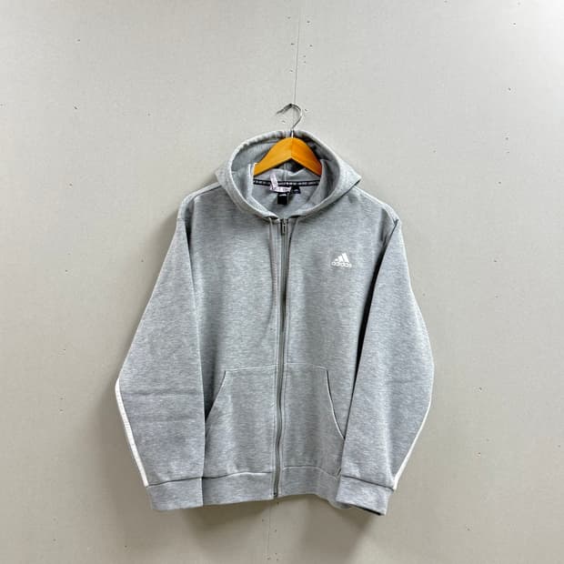 남성 95-100 / 아디다스 삼선 후드집업 그레이