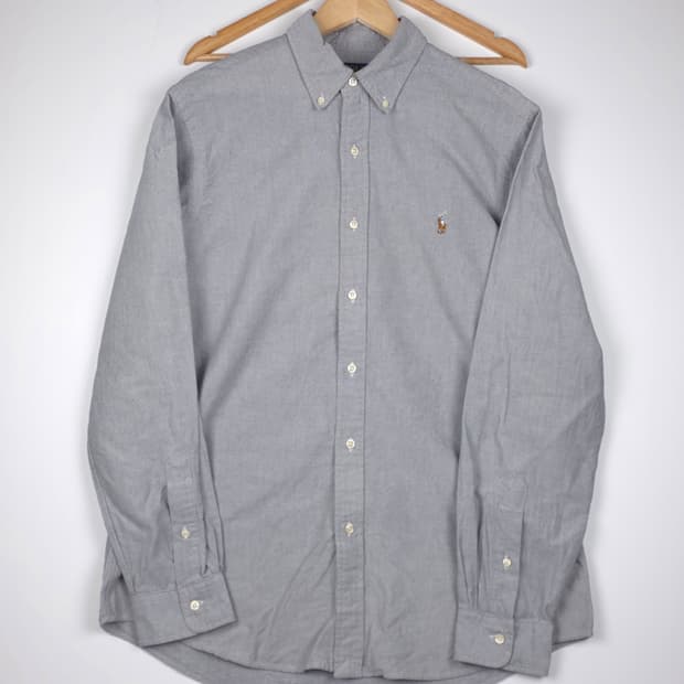 폴로 랄프로렌 클래식핏 코튼셔츠 그레이 (L)
